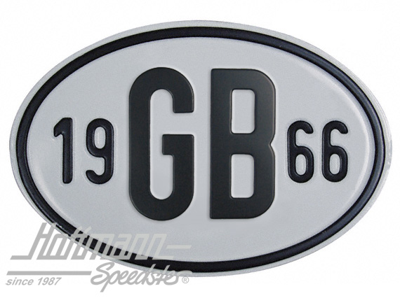 Nationality plate "GB", alu, with year 1966 |  | 020-2404-66