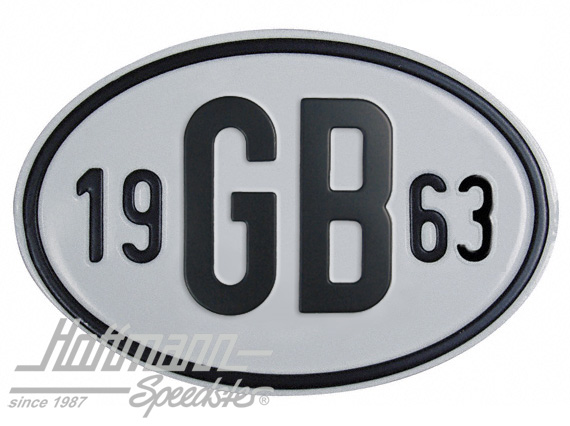 Nationality plate "GB", alu, with year 1963 |  | 020-2404-63