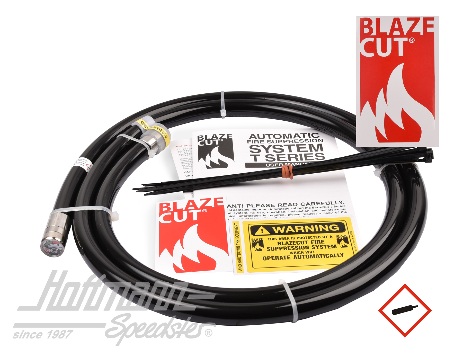 Fire extinguishing system, BLAZECUT, 2 meters | T200E-BLK | 410-0935-20
