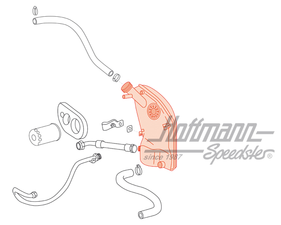 Oil reservoir, Porsche 911, 2.7-3.0, 74-77                                                          