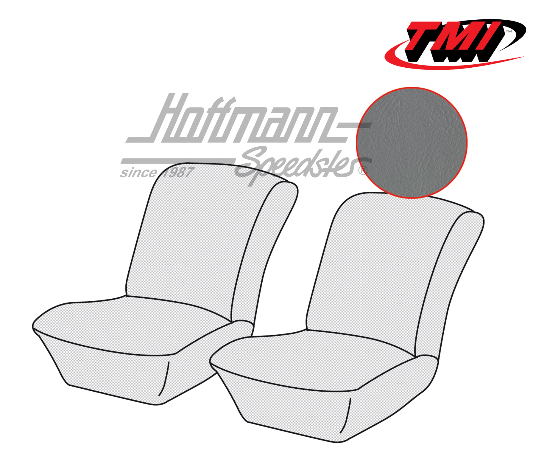 Seat upholstery, front, Type 181, grey (smooth) | 43-1403-16 | 080-5040-16