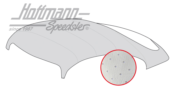 Headliner, Porsche 356, perforated, white | 644 555 501 00 | 510-7150