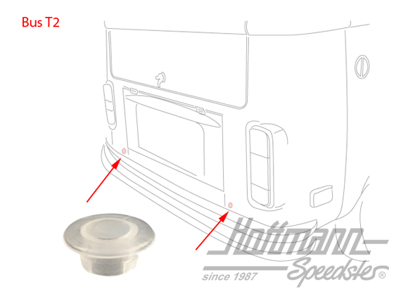Seal plug, Bus T2/T3, rear                                                                          