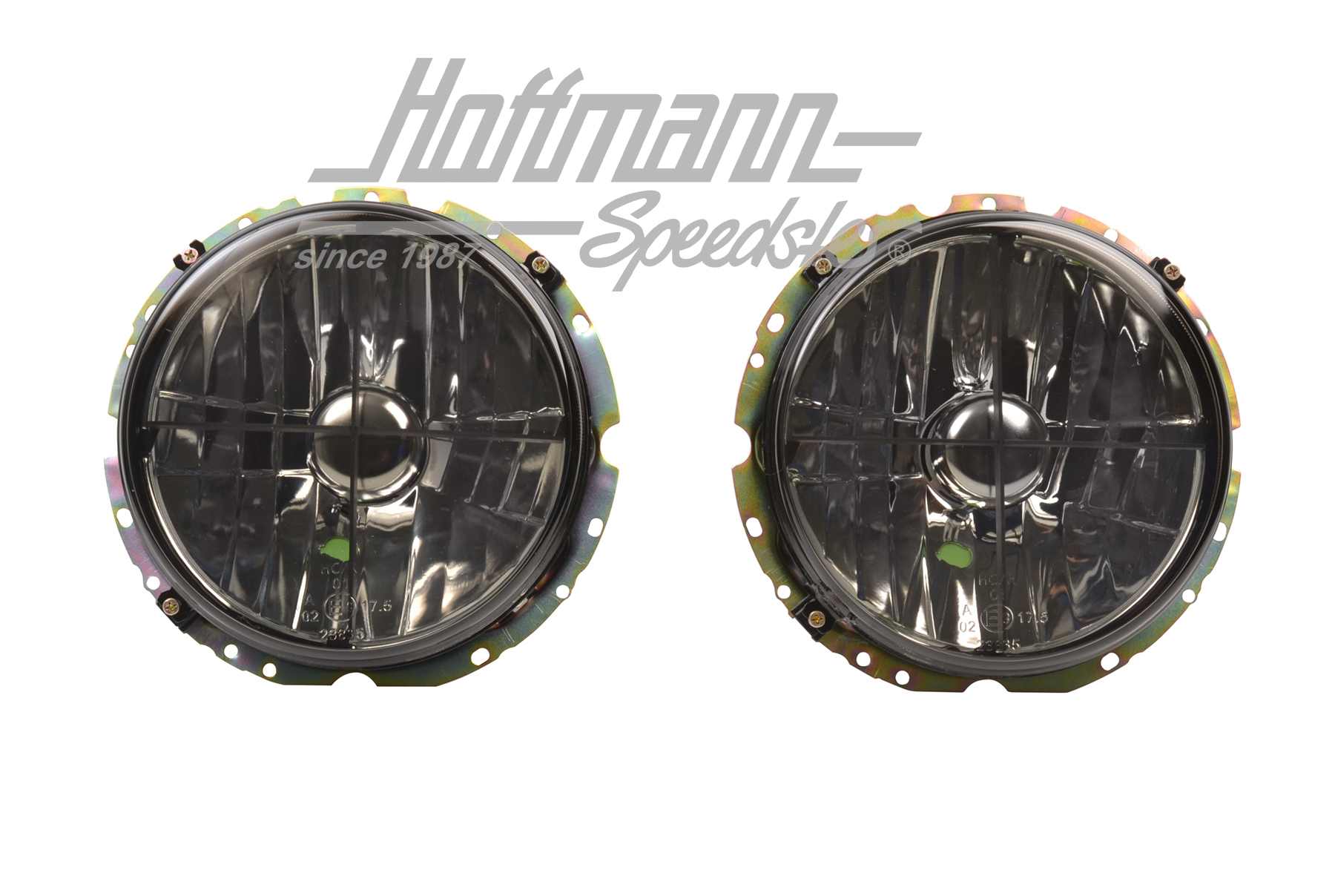 Headlight set, H4, 8.73-, crystal/smoked/cross | 171 941 753 A  SKX | 020-4428-30
