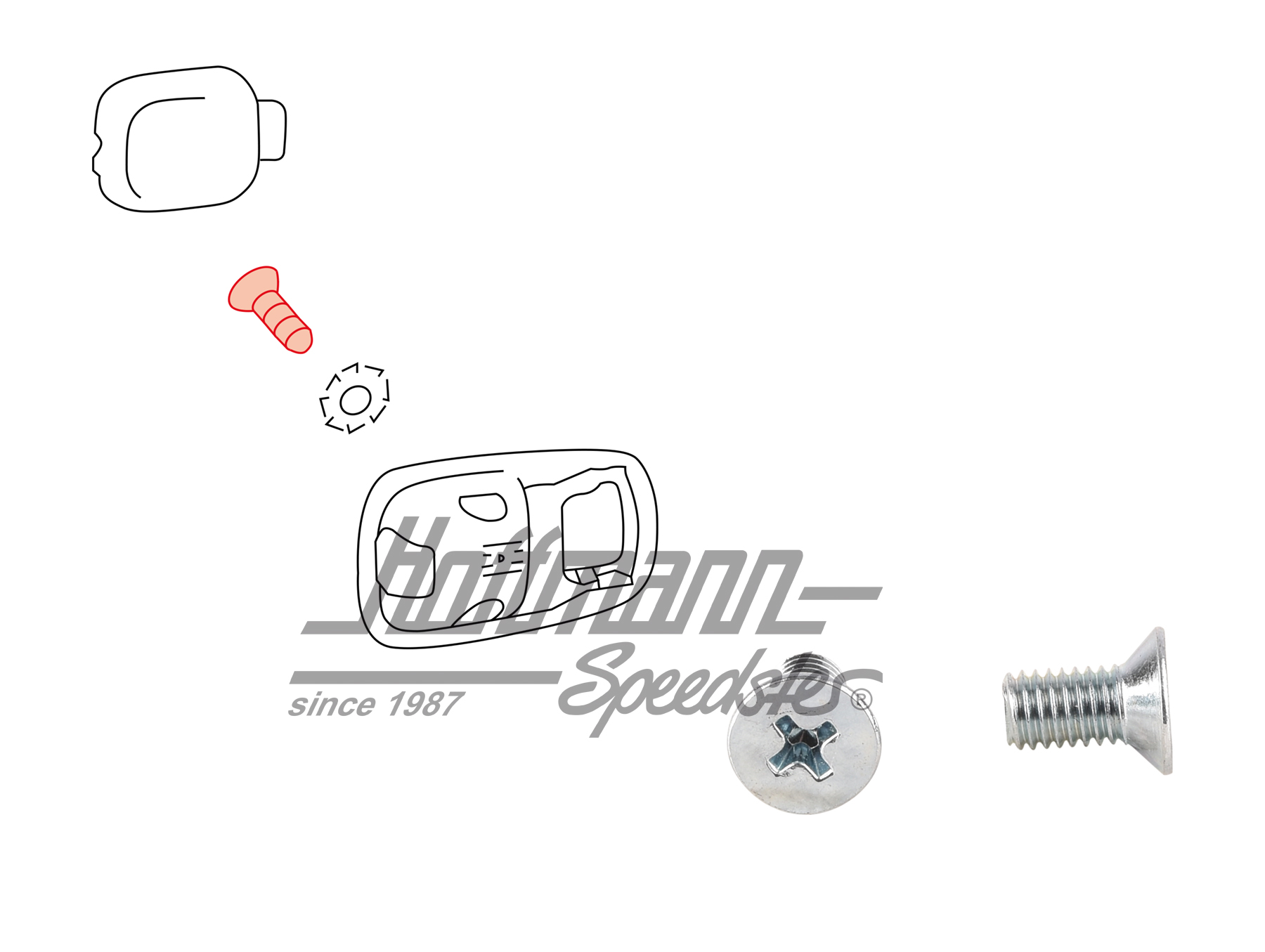 Screws, door pull screen, 8.63- (PAIR) | N  011 264 3 | 020-2321-03