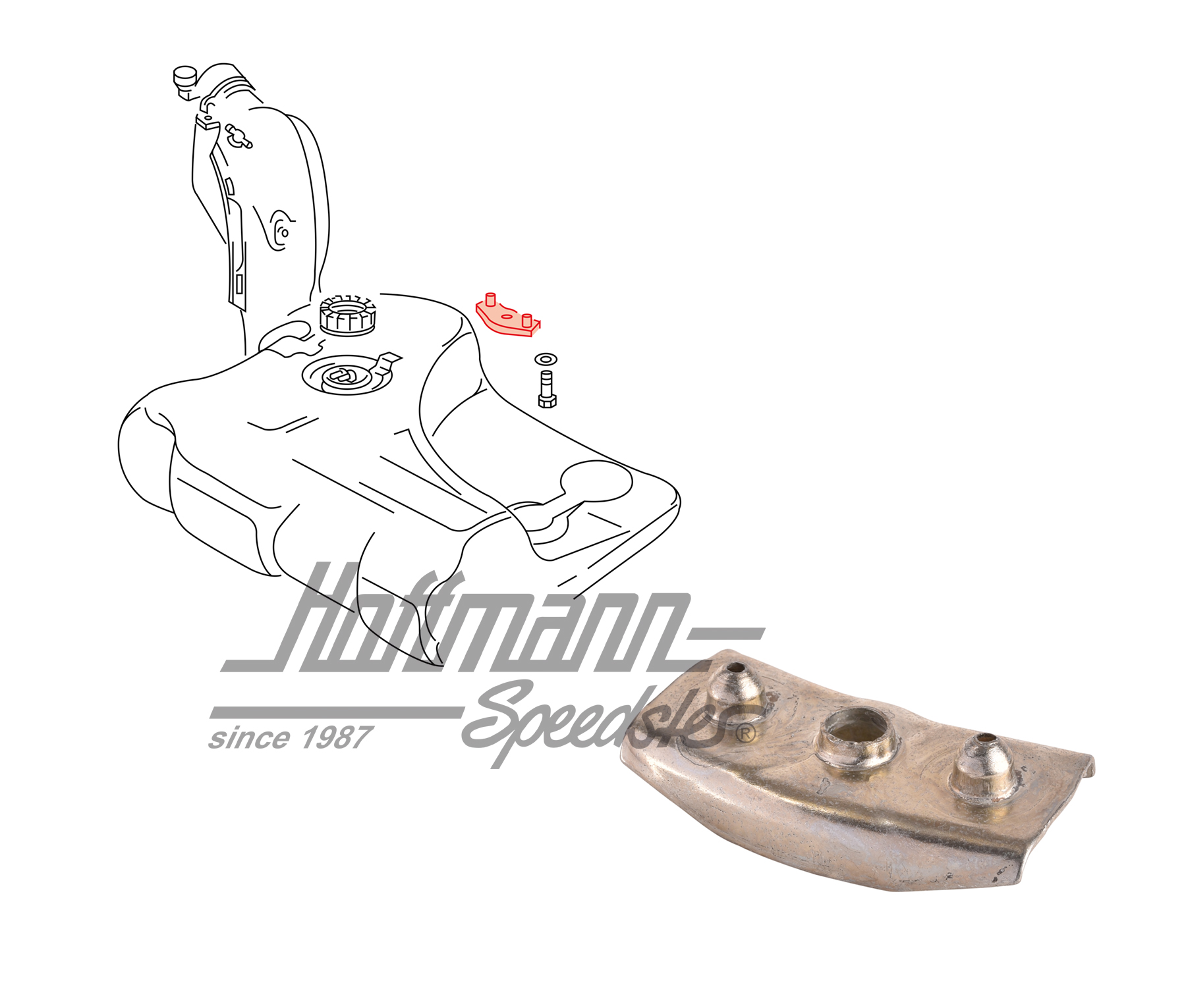 Retainer, clamping band
s, fuel tank, Golf 2/3, NOS | 191 201 661 | 202-2030