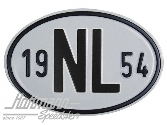 Nationality plate "NL", alu, with year 1954 |  | 020-2391-54
