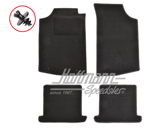 Floor mats, black, 4-pieces, Golf 1 |  | 200-6000