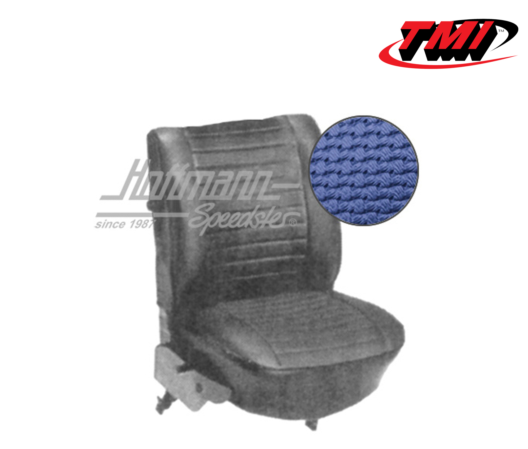 Seat upholstery, Sedan, 8.73-7.76, Basketweave, blue | 43-1132-08 | 055-5820