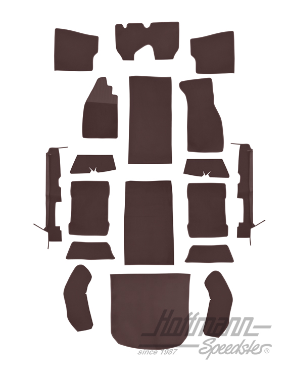 Carpet kit, Beetle Sedan, 8.72-, grey |  | 026-5823