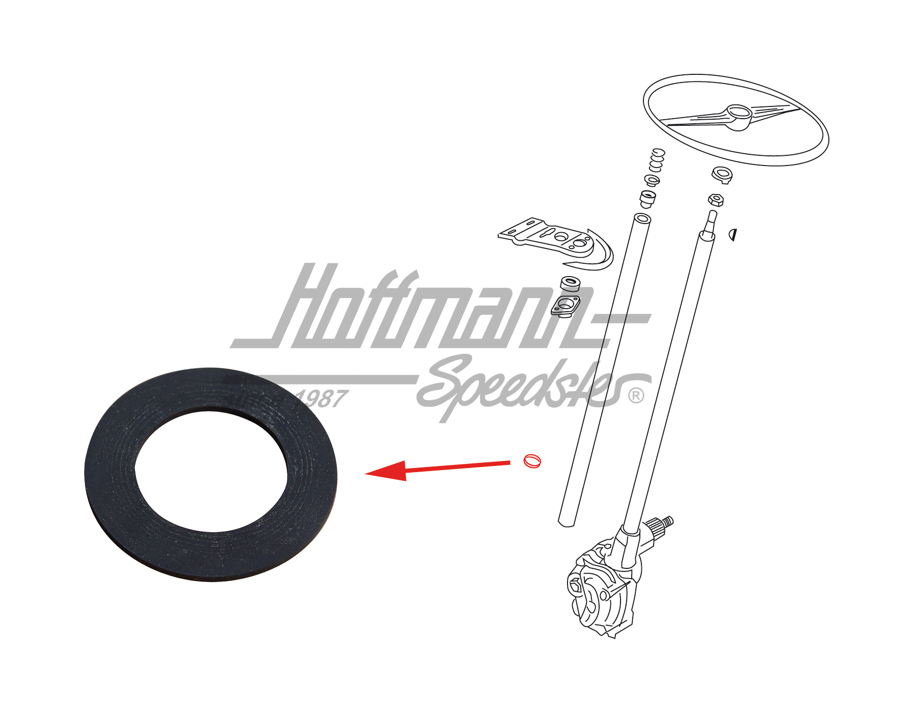 Seal, column tube/steering, lower | 211 415 617 | 089-4202-08