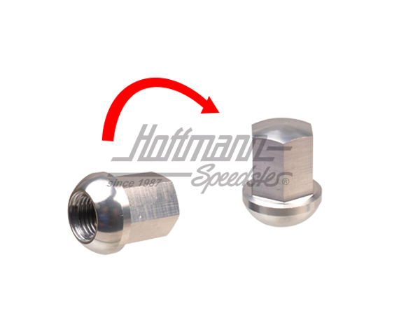 Wheel nut, aluminium, chromed, for Fuchs wheels | 911 601 881 CHR | 580-7205-05