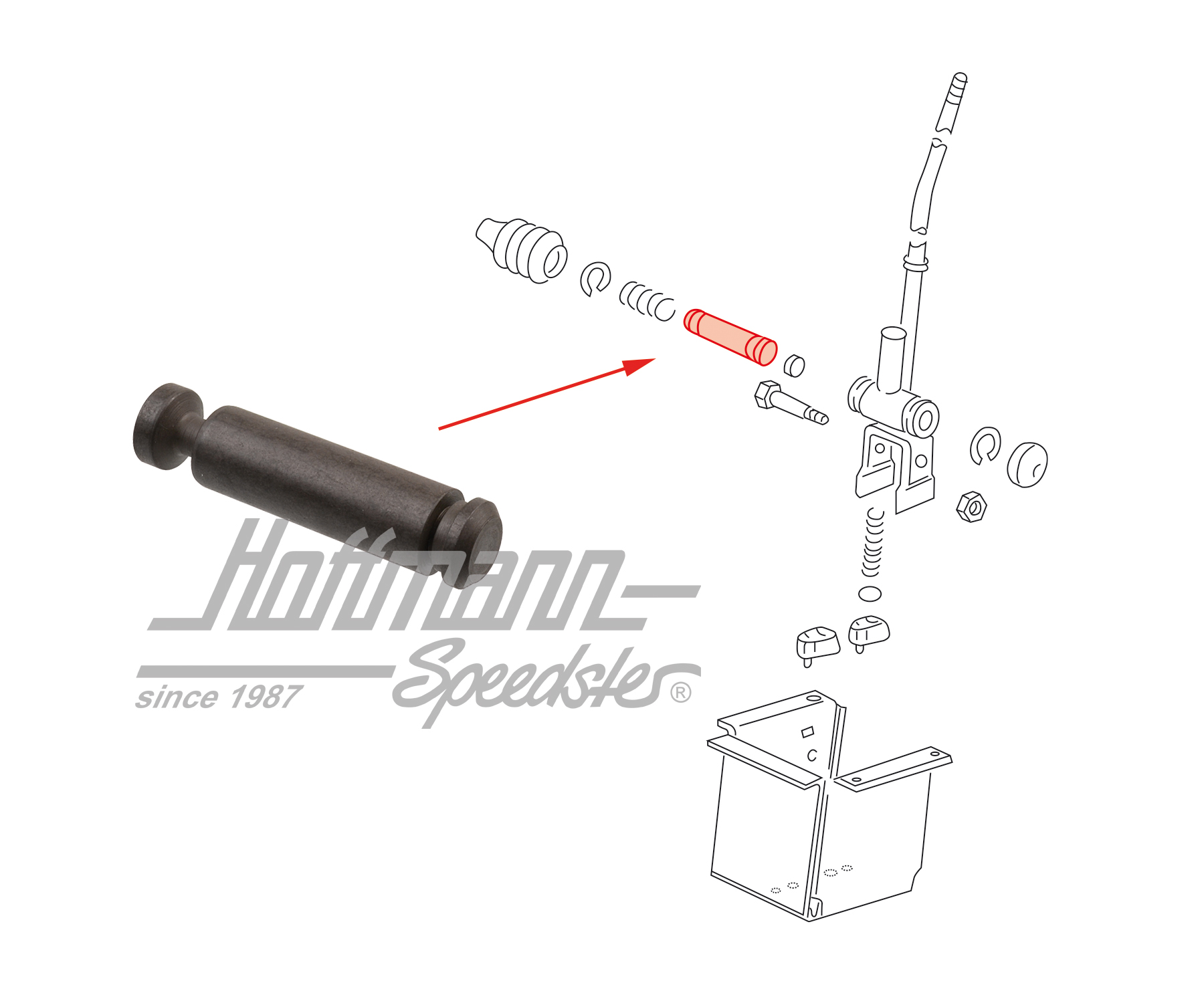 Bolt, lateral, front, 5-speed | 251 711 246 A | 315-1400-14
