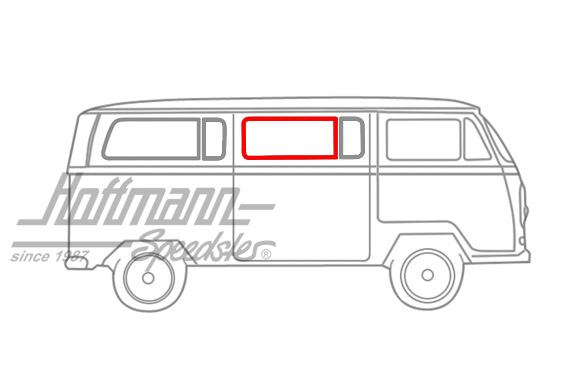 Central door window seal, devided | 241 845 285 A | 090-6115