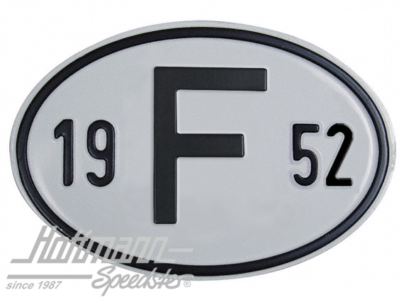 Nationality plate "F", alu, with year 1952 |  | 020-2399-52