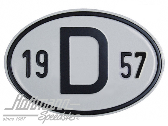 Nationality plate "D", alu, with year 1957 |  | 020-2396-57