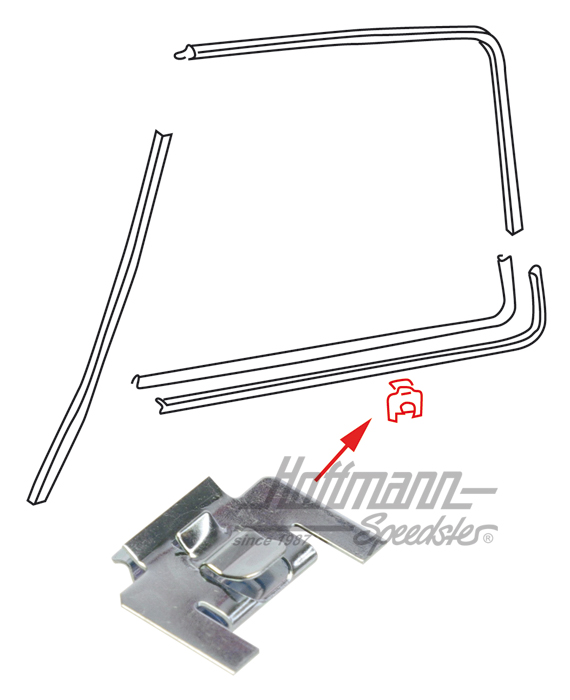 Clamp, scraper, front | 171 837 485 | 350-3505