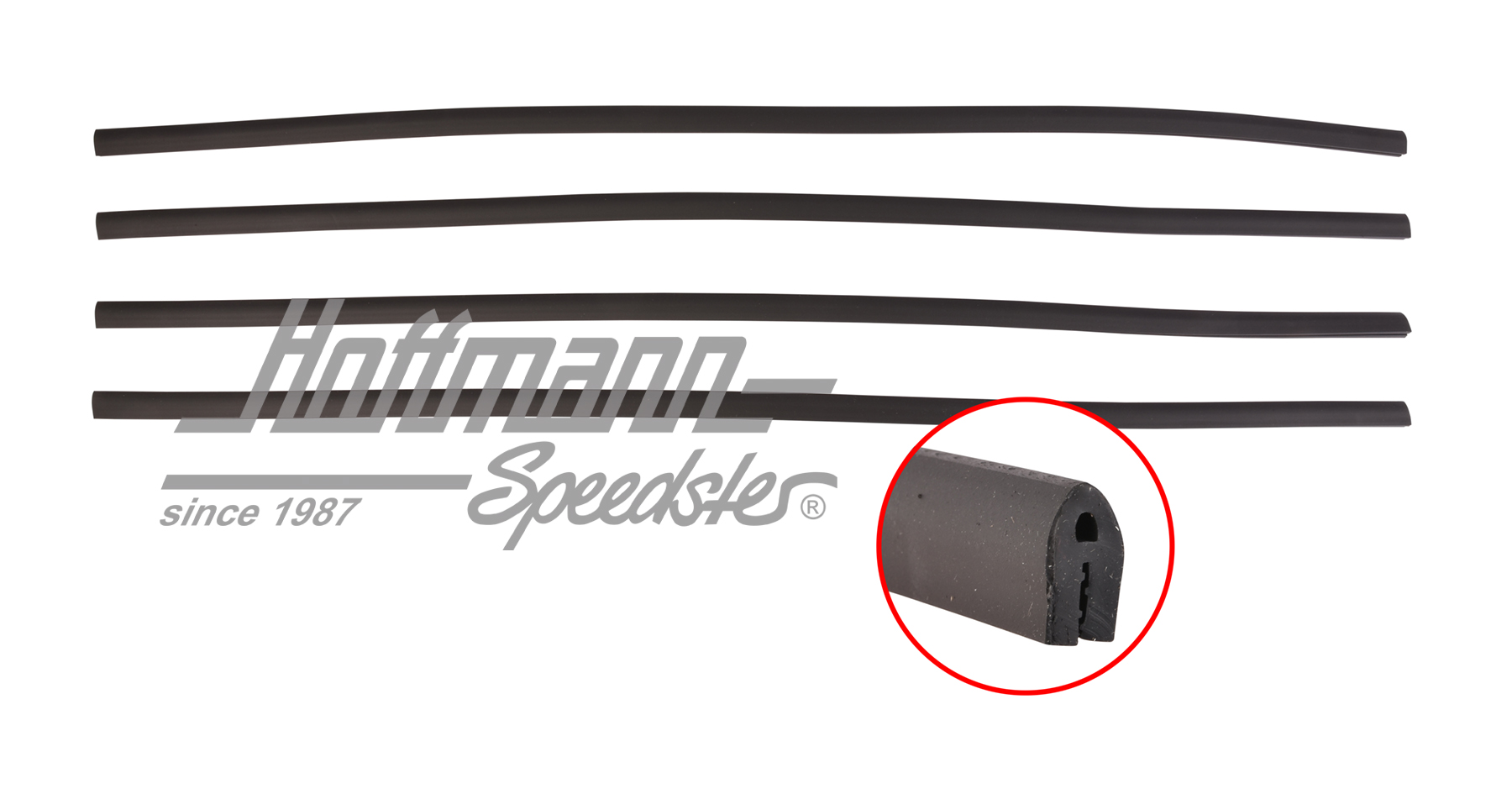 Seals, ventilation, side panel, 61-65 | 361 821 333 | 069-8084-08