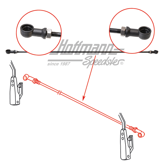 Wiper linkage, 3.73-12.79 | 181 955 325 B | 080-0122