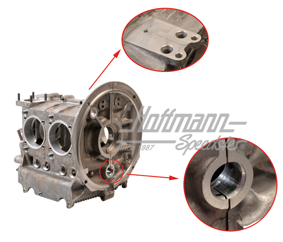 Crank case, standard, 1.3-1.6, Aluminum | 043 101 025 ALU | 010-0003-01
