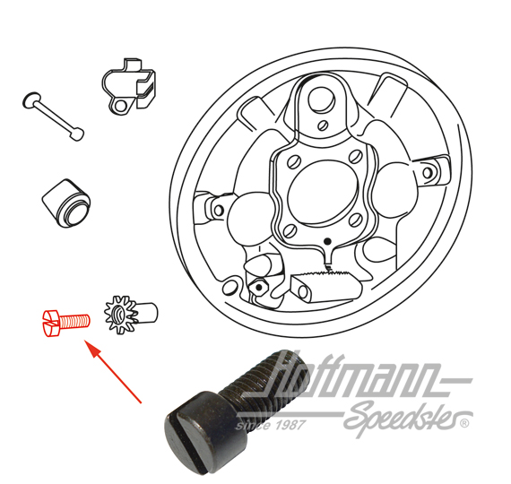 Adjusting screw, -7.64 | 211 609 209 | 020-4067-03