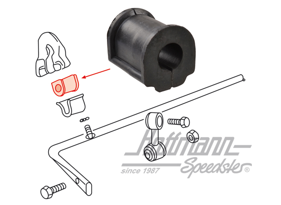 Rubber mount, stabilizer, rear, 18mm                                                                
