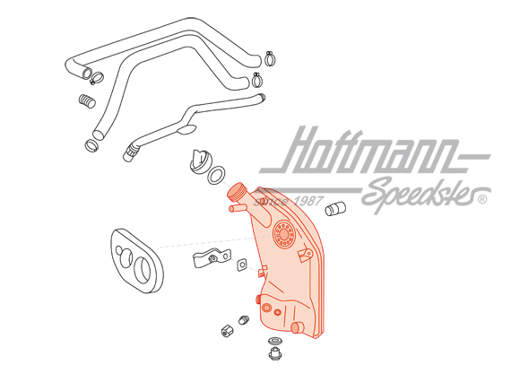Oil reservoir, Porsche 911 Turbo, 3.3, 78-89                                                        