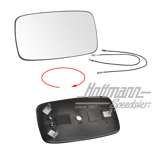 Mirror glass, electric/heatable, 76-88                                                              