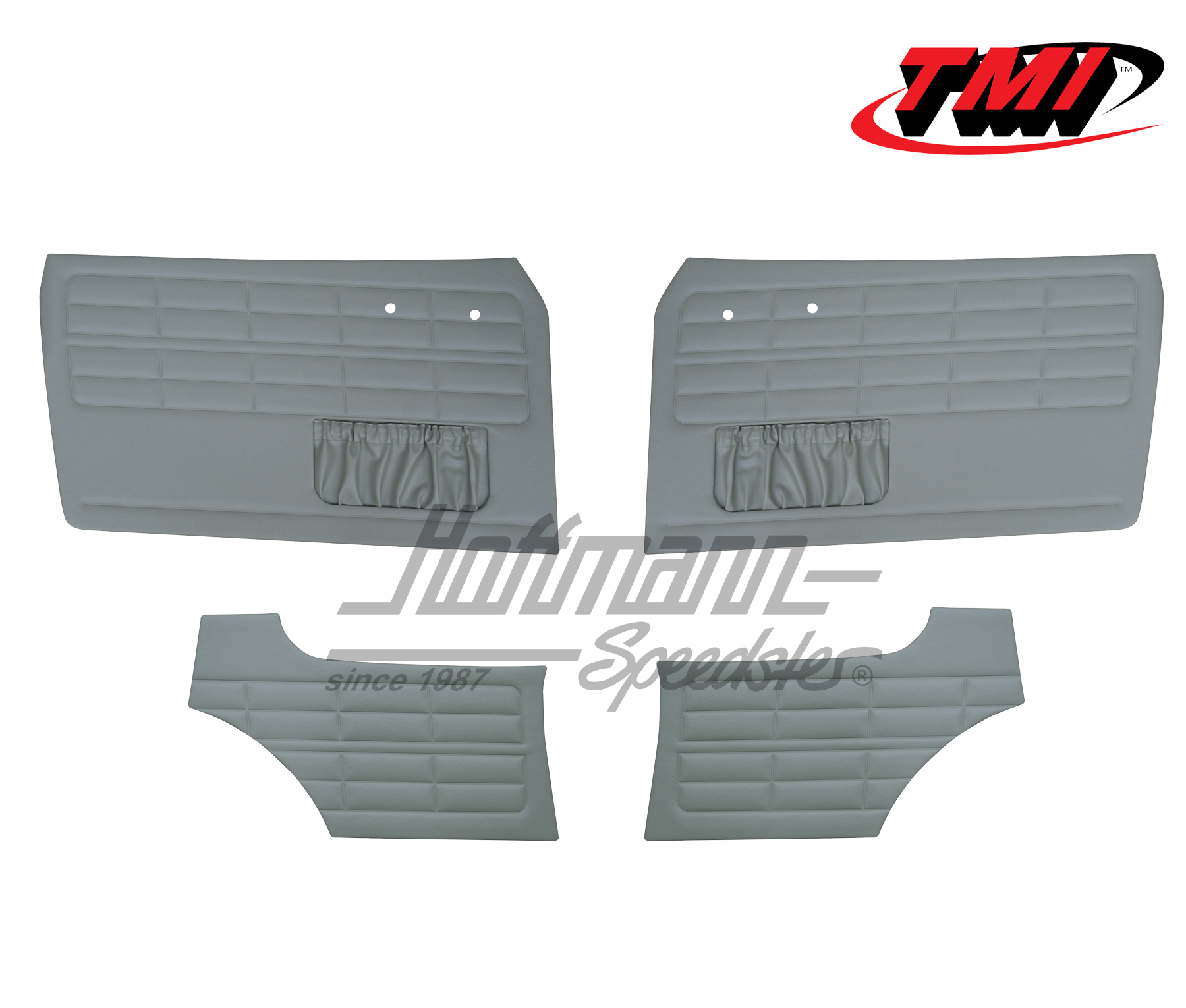 Door panels, Karmann Ghia Coupé, -7.63, grey | 10-1524-16 | 066-0010-03