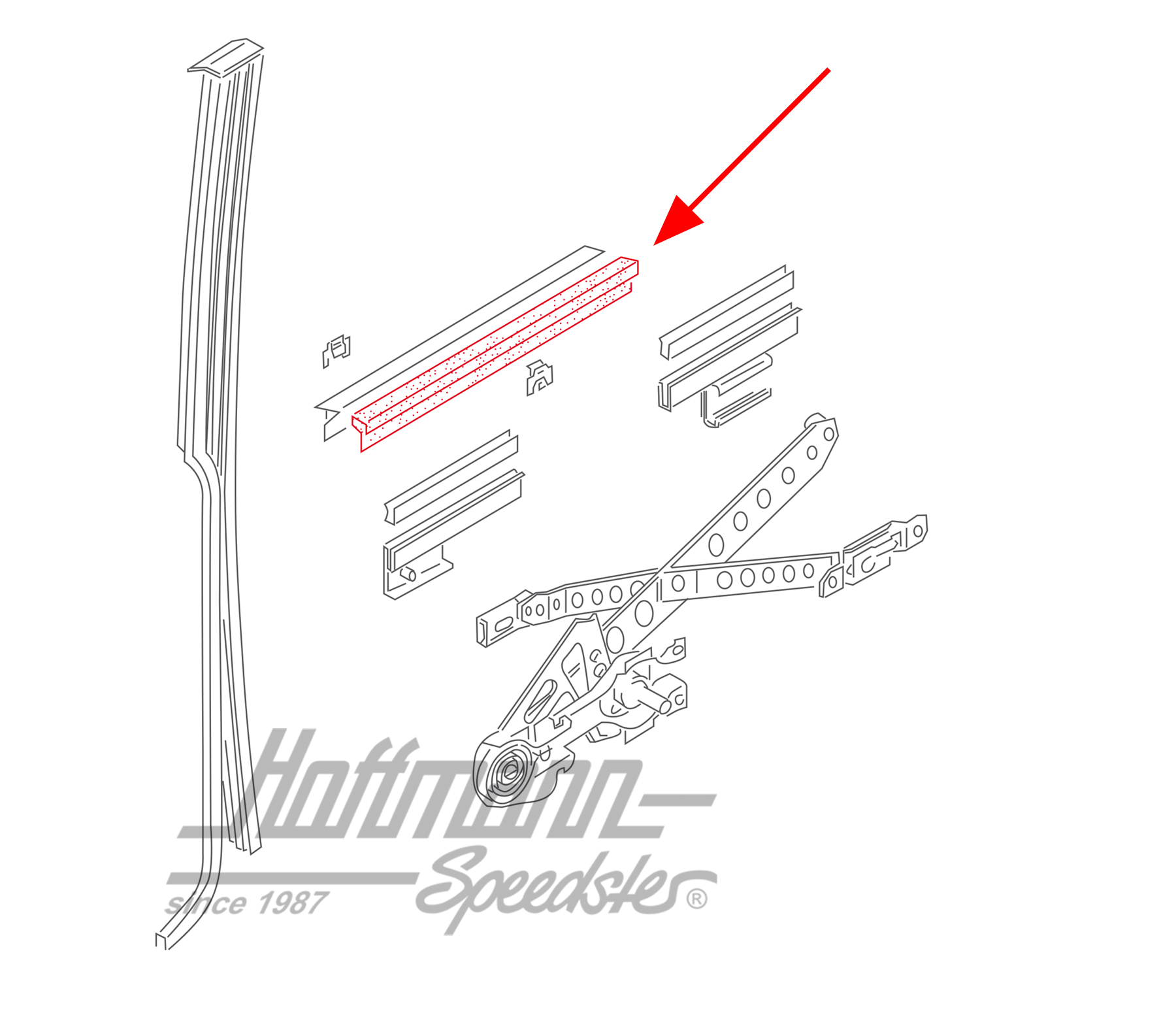 Scraper, inside, front/rear, left/right                                                             