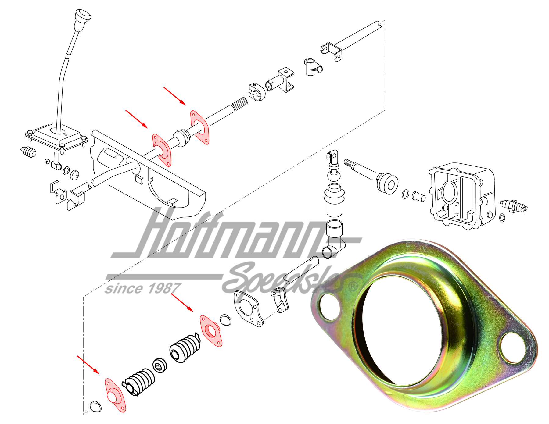 Bearing shell, shift-rod guide, .82- | 251 711 198 D | 315-1520-06