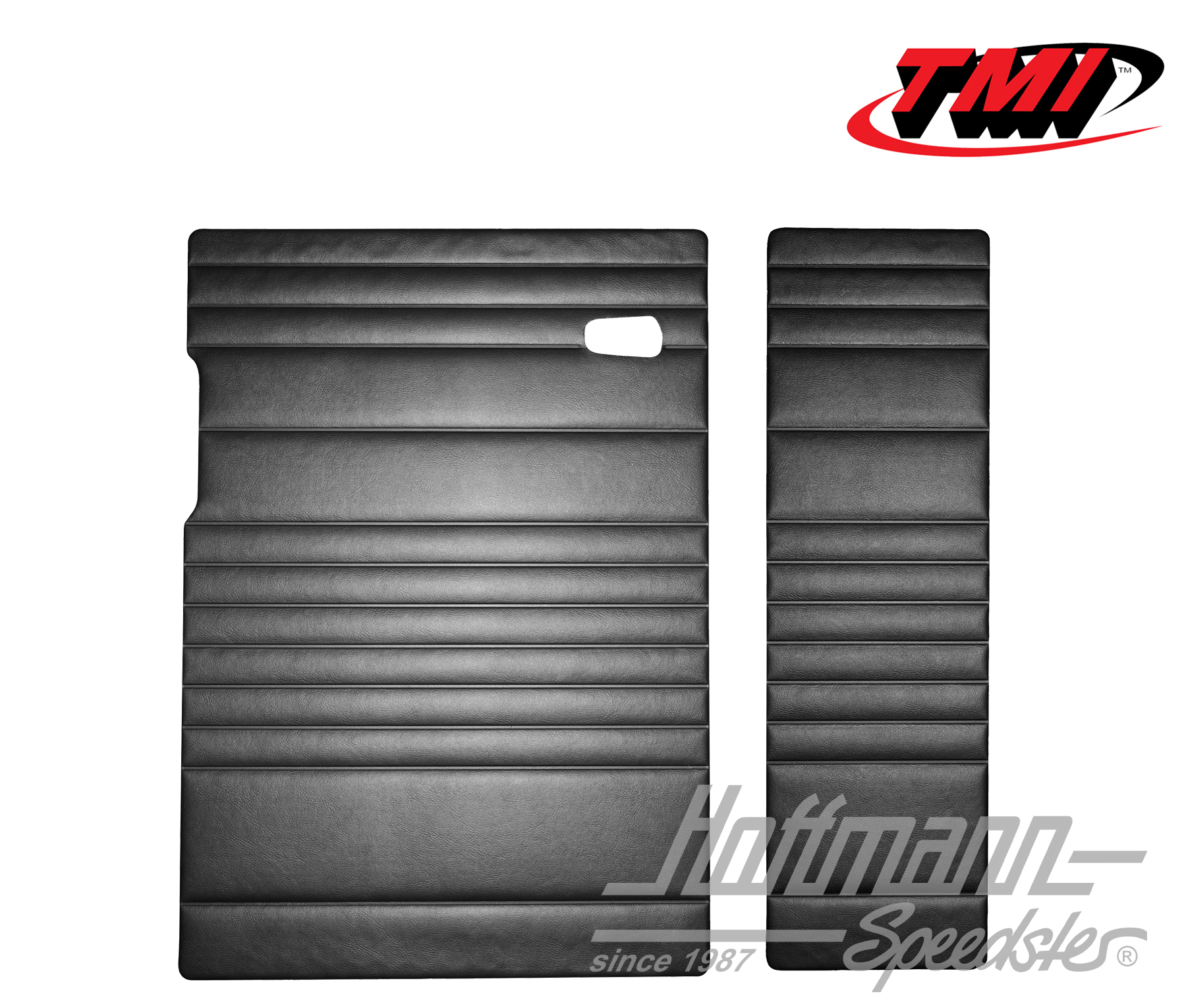 Door panels, rear, double cab, 8.67-, black | 10-2131-11 | 098-0525-01