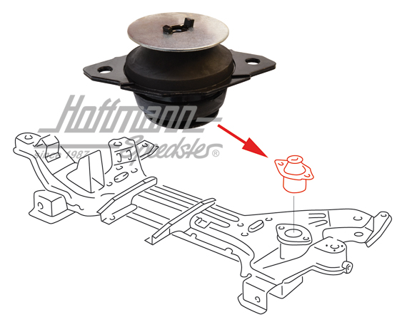 Rubber mount, engine mount, left, G60 | 357 199 381 C | 201-5675