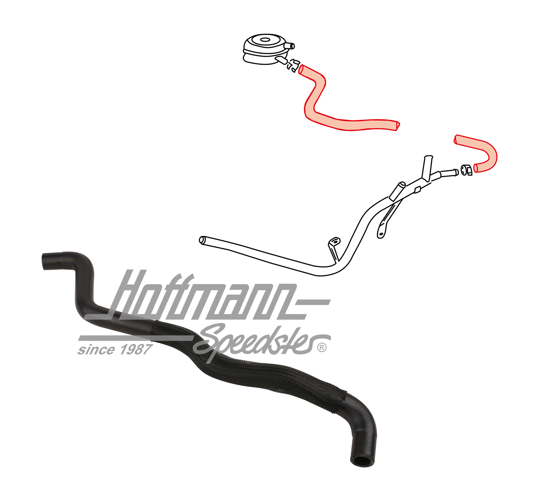 Cooling-water hose, oil cooler/pipe, 96-03 | 074 121 058 F | 401-1930-41