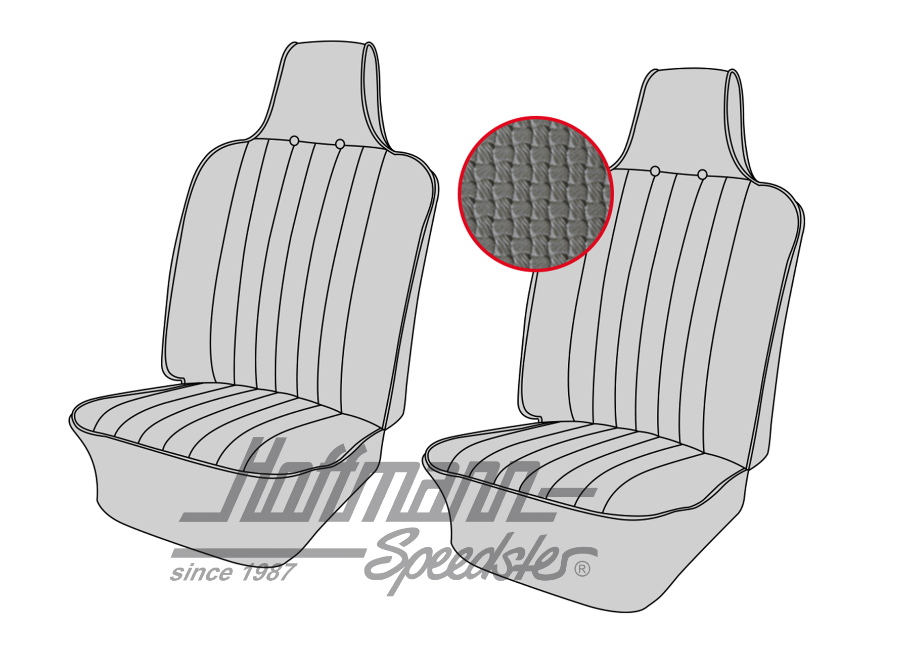 Seat upholstery, front, 
Type 3, 8.69-7.72, grey | 43-3004-06 | 069-9609-06