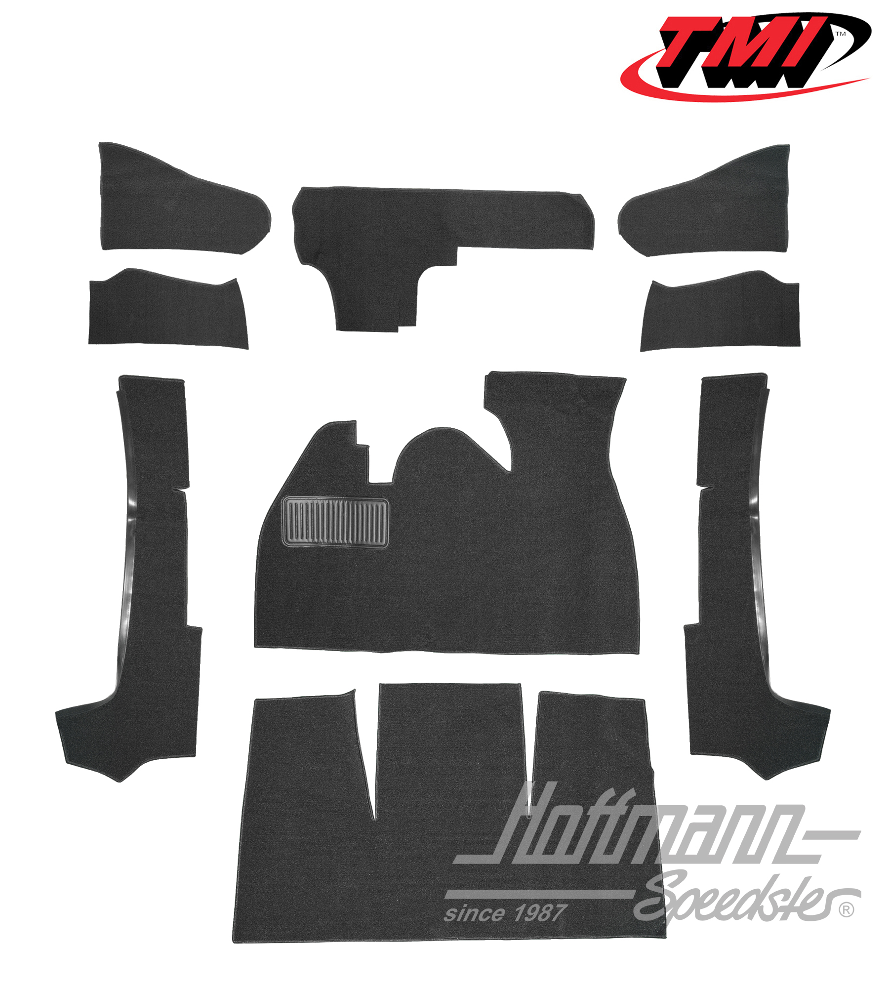 Carpet kit, Convertible, black, 1302 | 34-F1320-301 | 020-5314