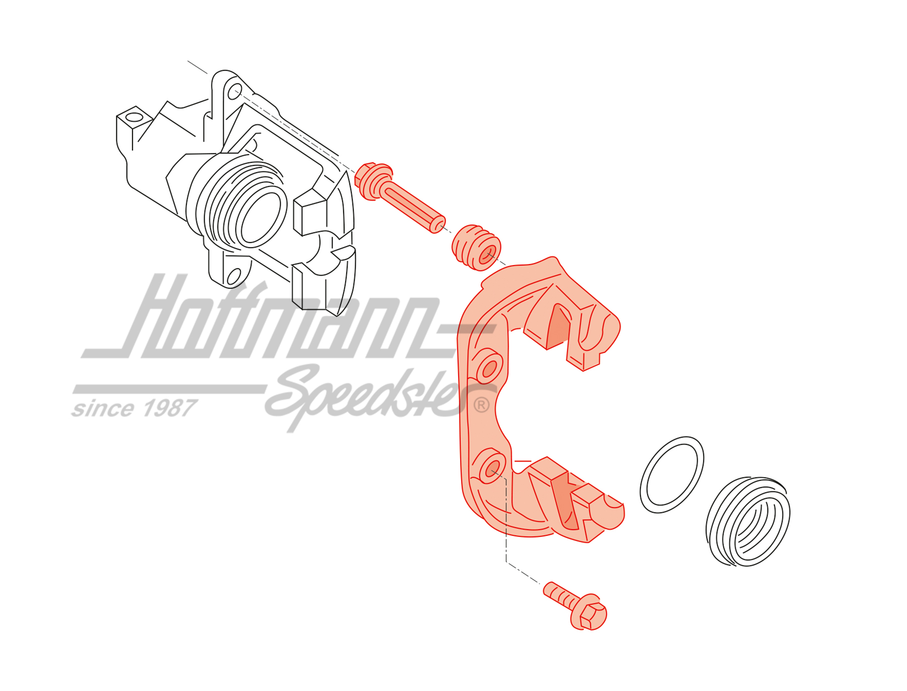 Brake carrier, Bus T3, 8.86-7.92, left/right                                                        