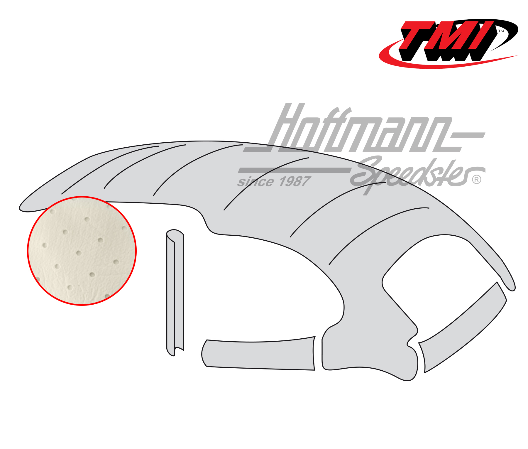 Headliner, universal, perforated, off-white, 8.46-7.67 | 20-1102-44 | 055-7128
