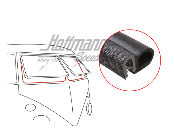 Front window seal, Bus T1, Safari, universal | 211 845 123 F | 089-0032-20