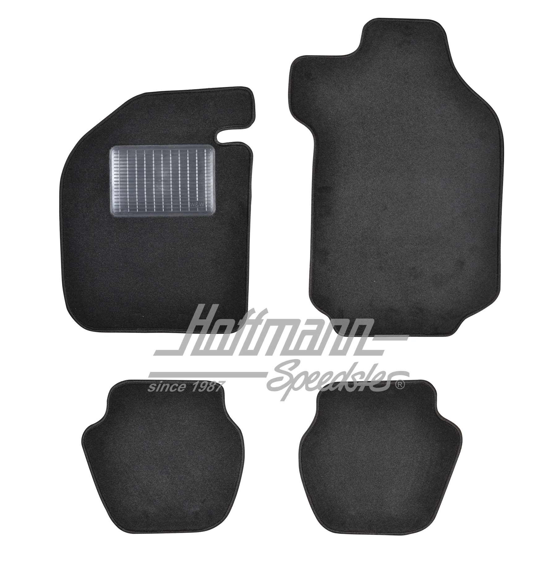 Floor mats, 75-89, Coupé, black                                                                     