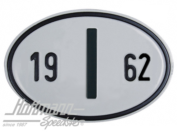 Nationality plate "I", alu, with year 1962 |  | 020-2402-62