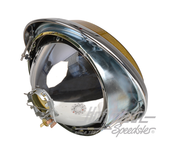 Headlight, H4, Porsche 911, .65-.83, yellow/chromed                                                 