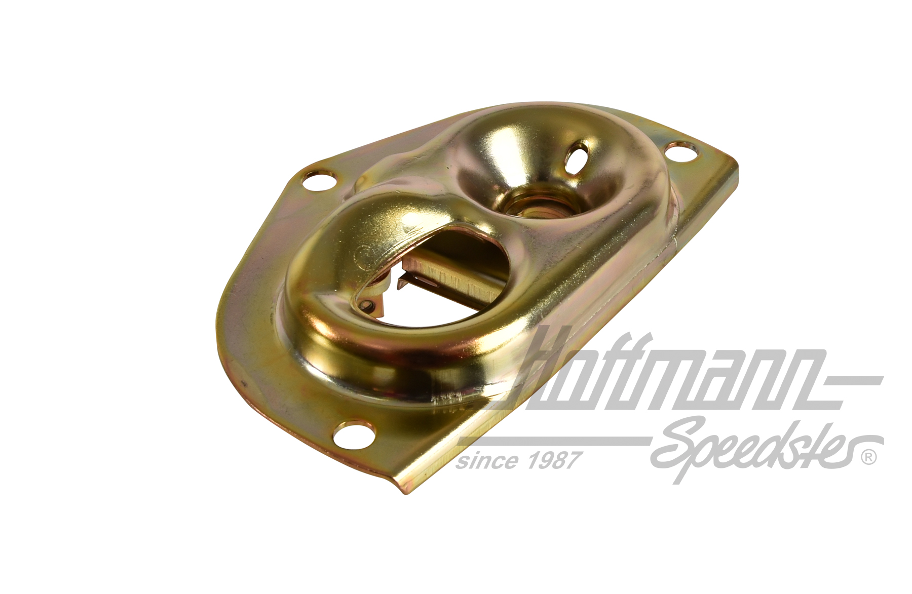 Base, front-hood lock, 65-73, yellow                                                                