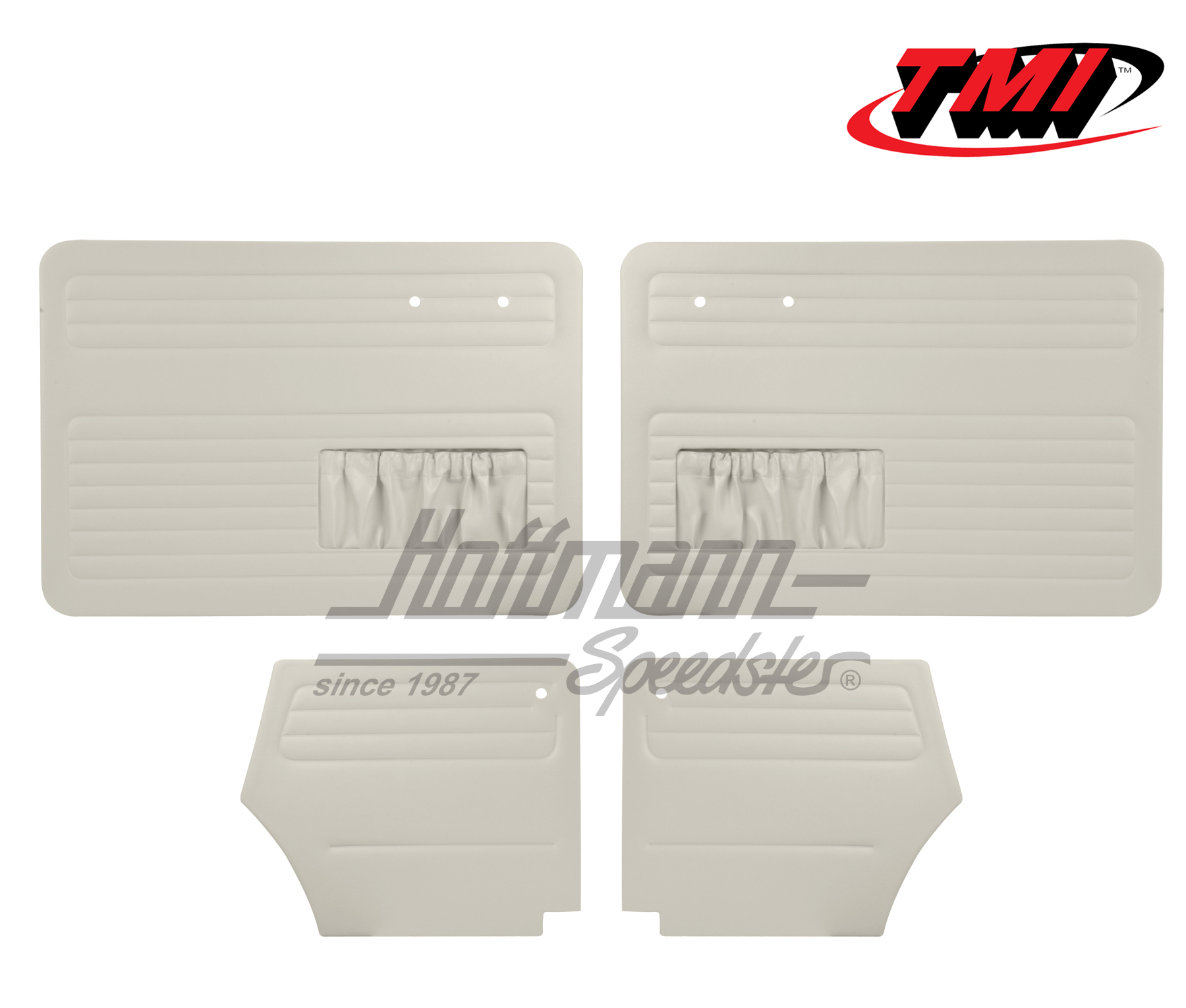 Door panels, Beetle Convertible, 55-64, white | 10-1327-20 | 055-7550