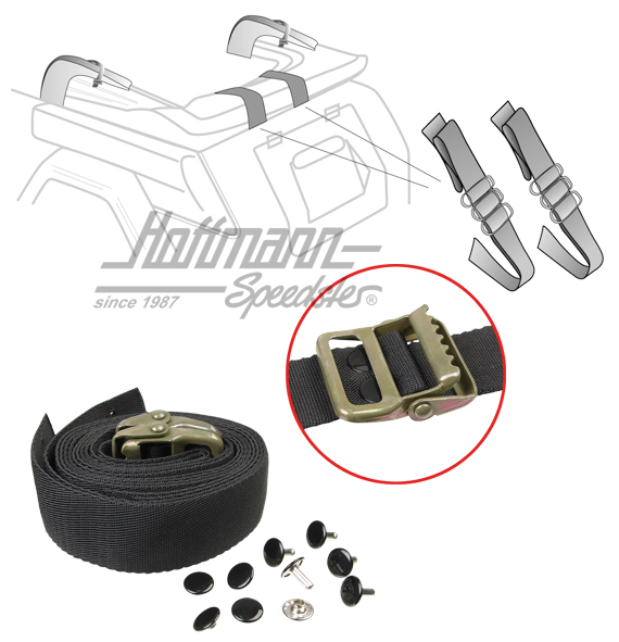 Tension belts, folding-top linkage, Type 181 (Thing), pair | 181 871 635 | 080-2906