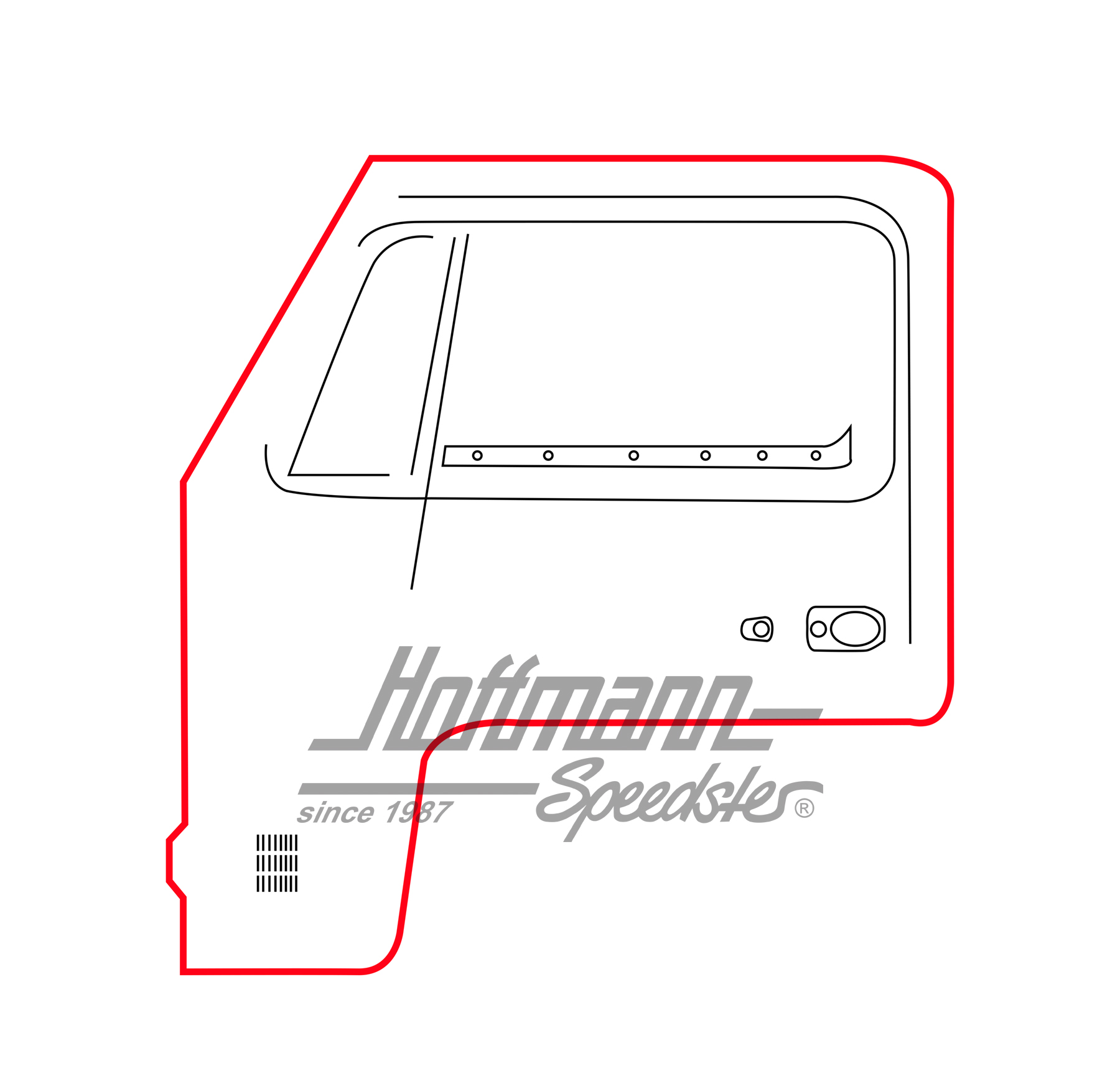 Door seal, Bus T2, 8.67-7.79, left, Top Quality                                                     
