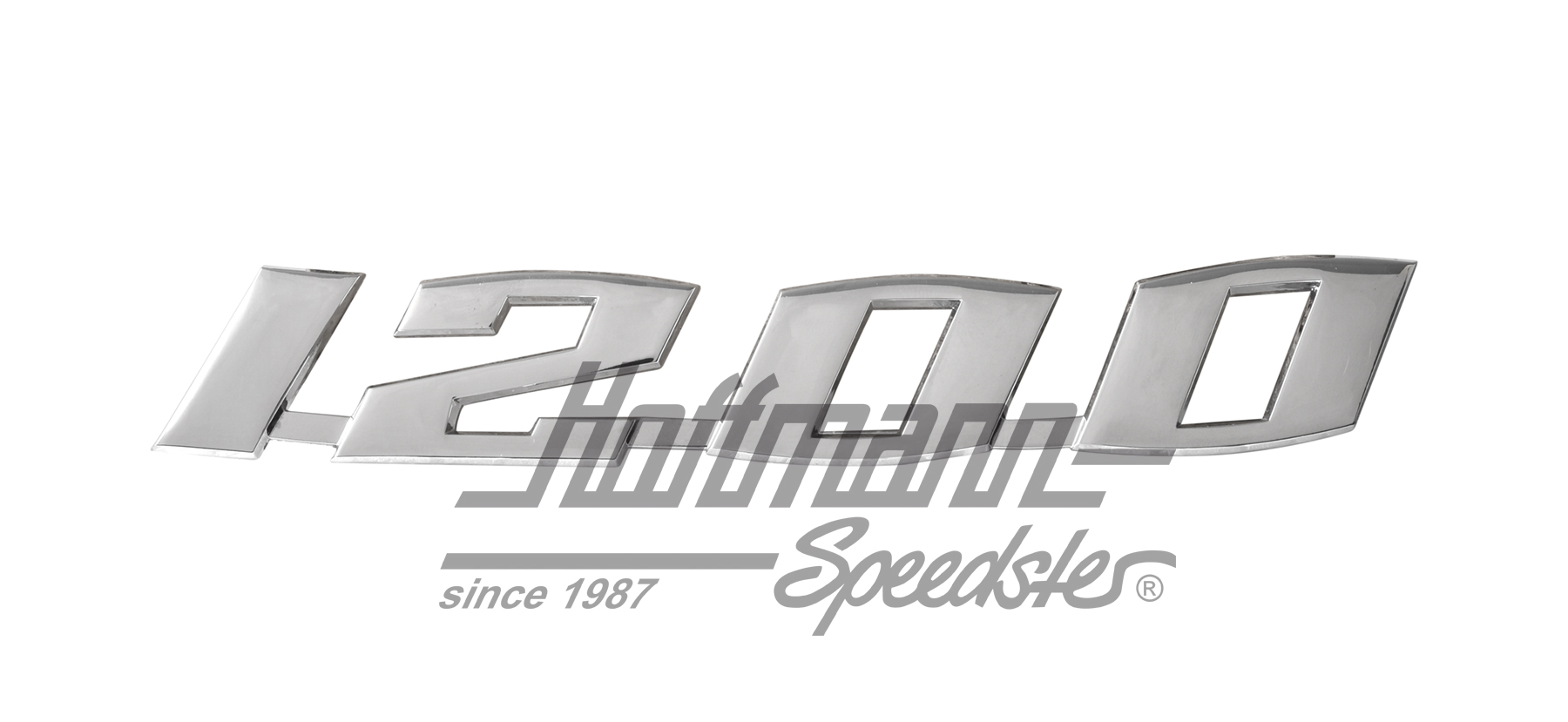 Emblem "1200", 15.5 x 2.5 cm, chromed | 111 853 687 | 020-6066-10