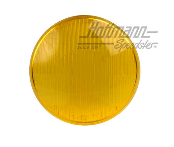 Headlight glass, Karmann Ghia, 8.55-7.60, Hella, yellow                                             