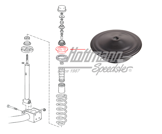 Spring plate, rear, upper, Golf 2 | 191 512 113 | 204-9610