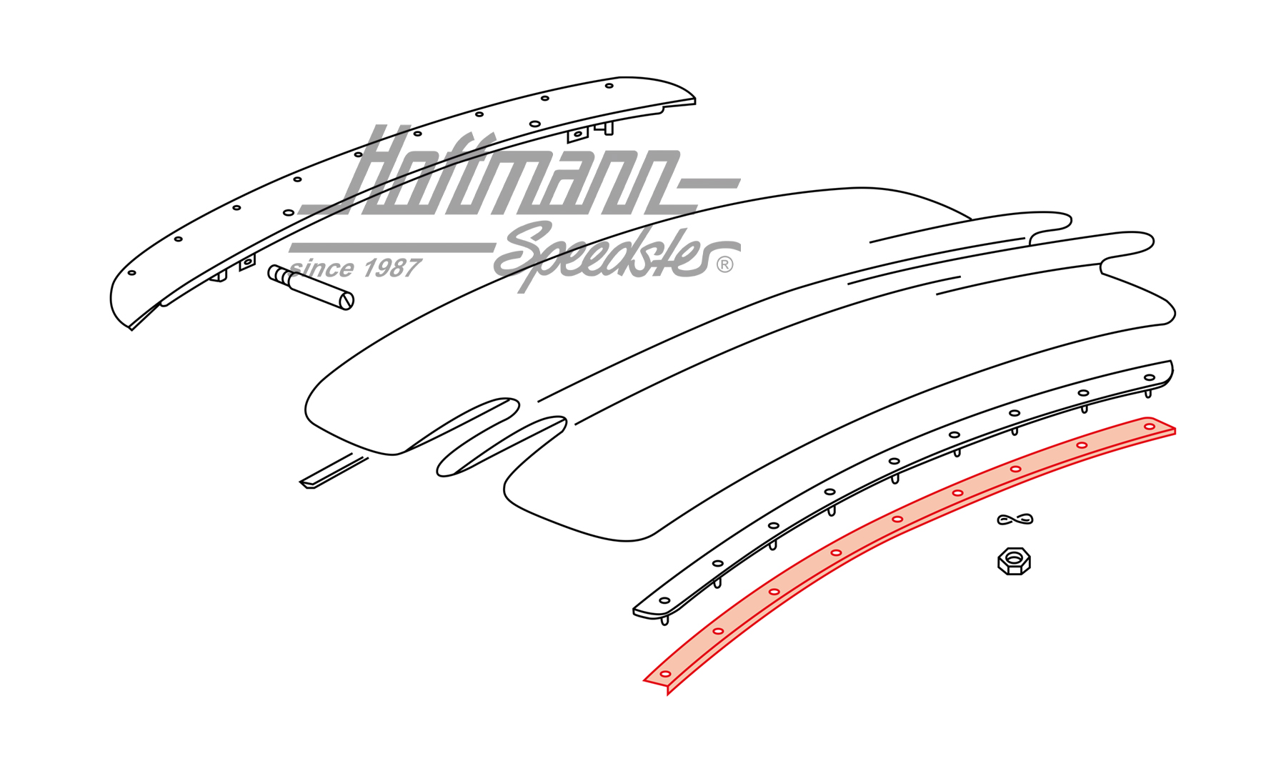 Reinforcement strip, inside, clamping bracket, 7.56-7.67 
                                          